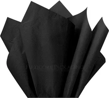 Flexicore Packaging Black Gift Wrap Tissue Paper | Size: 15 Inch X 20 