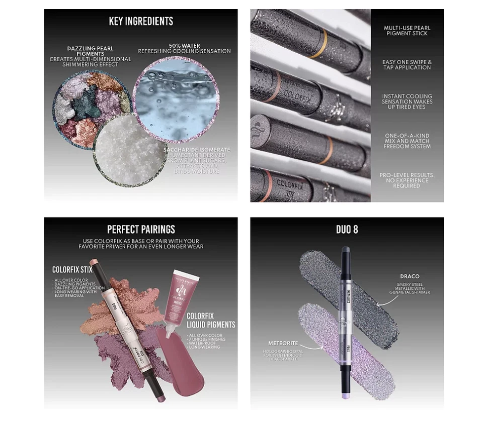 Danessa Myricks Colorfix Stix 8 Draco & Meteorite – Multi-Use Pearl Pigment New - Image 3 of 4