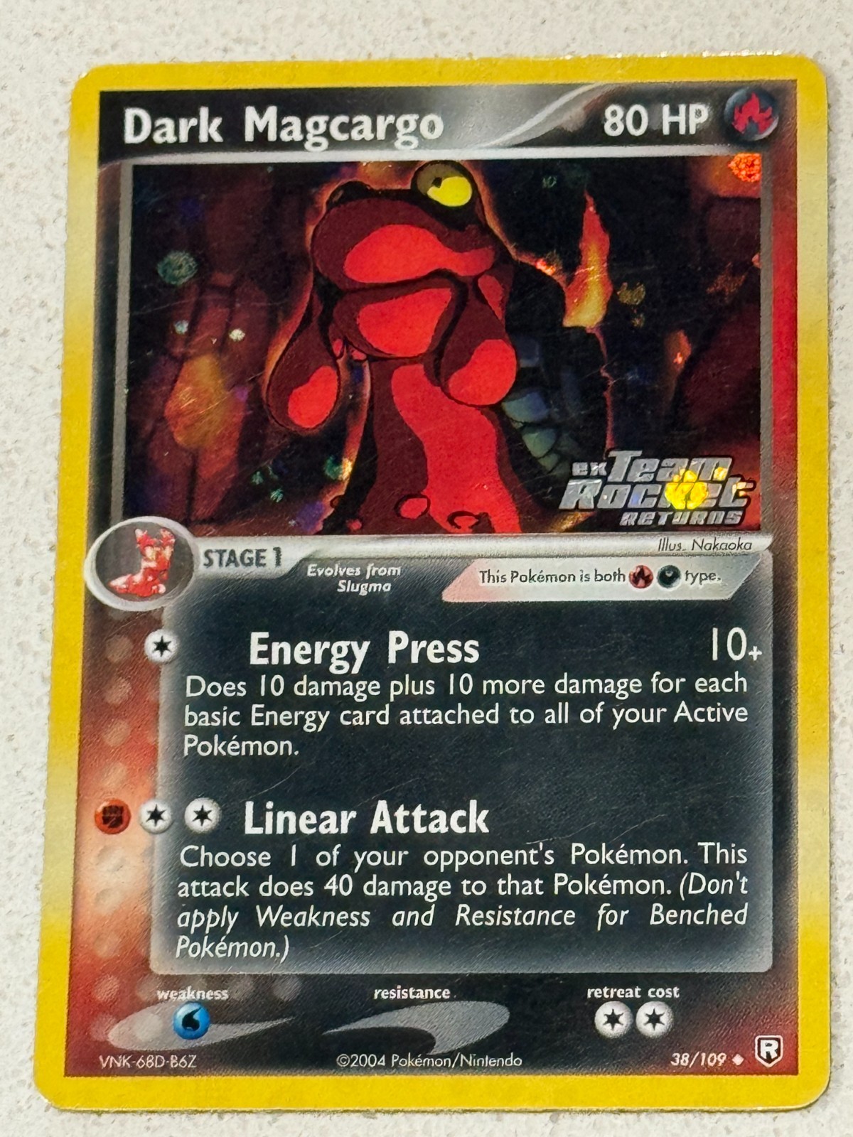 Dark Magcargo 38/109 Team Rocket Returns Reverse Holo LP
