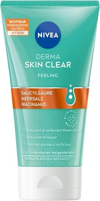 NIVEA Derma Skin Clear Peeling, porenverfeinerndes 150 ml (1er Pack), Weiß 