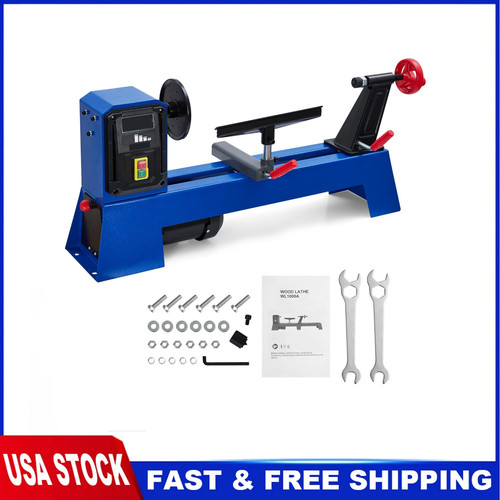 14" x 20" Benchtop Wood Lathe Power Wood Lathe 4 Variable Speed 1040-2980 RPM