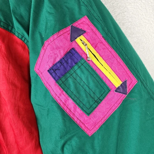 Giacca Unisex 80s 90s J Gallery Colorblock Snow Ski Down Winter Coat Jacket M - Picture 5 of 18