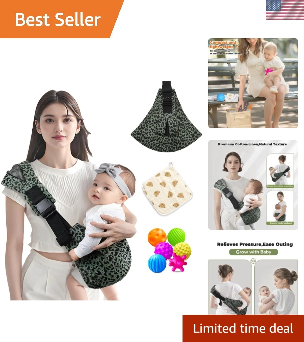 Comfortable 3-in-1 Baby Sling Carrier for Newborns to Toddlers (7-45 lbs)