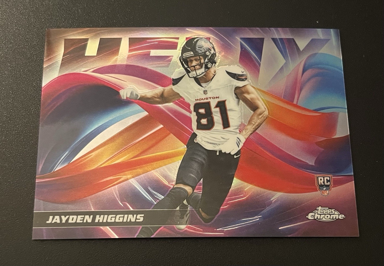 2025 Topps Chrome Football - Jayden Higgins - Helix SSP - Houston Texans
