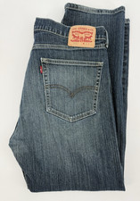 Levis 505 Jeans Mens 36x30 Blue Straight Leg Medium Wash Denim Pants