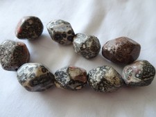 7 Str Natural Leopardskin Jasper Faceted Nugget Stone Beads 17mm L A876 Dng 7 Str Natural Leopardskin Jasper Faceted Nugget Stone Beads 17mm L A876 Dng