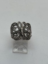 3.3g SIZE 7 FILIGREE BUTTERFLY STAMPED 925 STERLING SILVER RING