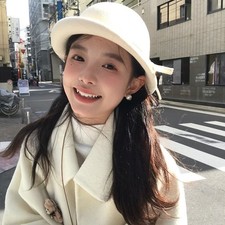 Women's  Men's Wool Felt Bowler Hat White Satin Lined Party Dress Cap NEW