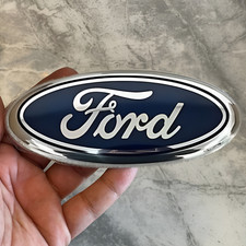 FOR FORD 145mm X 58mm BLUE SILVR BADGE FOCUS MK3 C-MAX GRAND C-MAX KA REAR BOOT