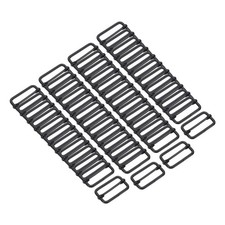 50Pack Slide Buckle 1 1/2" Tri-Glide Slides Adjuster Strap Slider, Black