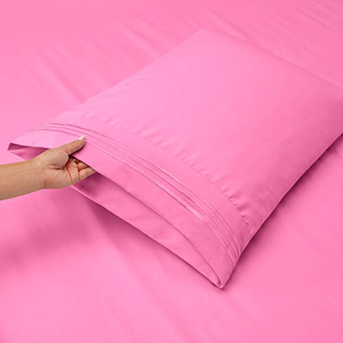  7-Piece Duvet Cover and Bed Sheet Set - Includes Duvet Cover, King Light Pink