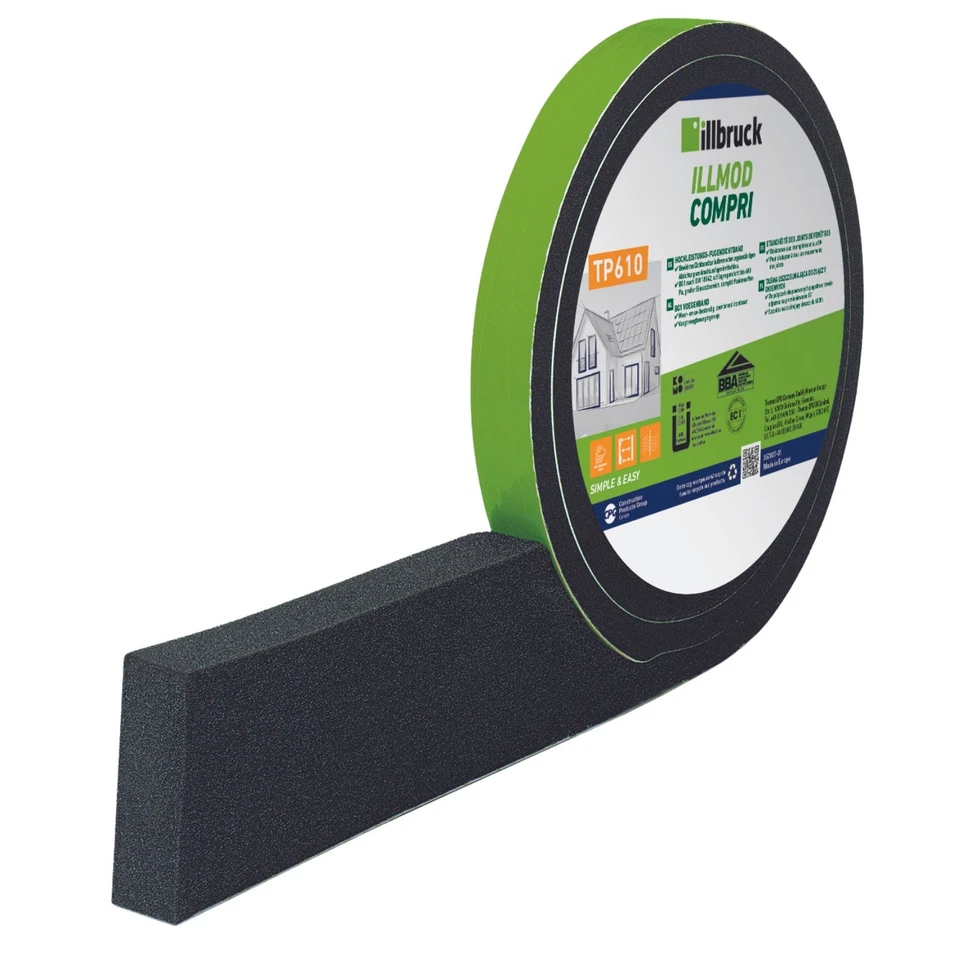 TREMCO ILLBRUCK RESTPOSTEN illbruck TP610 illmod eco Größe 20/4-10 5,6m/Rolle grau MHD 07/25