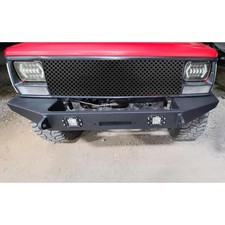 Diy Front Winch Bumper Rear Bumper Kit Metal For 1984-2001 Jeep Cherokee Xj