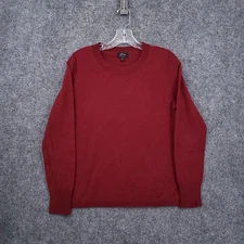 J Crew Sweater Mens S Small Red Cashmere Slim Fit Crew Neck Long Sleeve Pullover