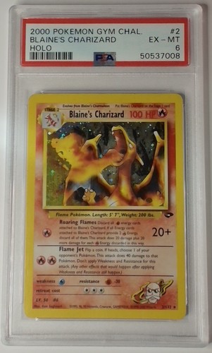 Blaine's Charizard (Unlimited) graded PSA 6 for sale on eBay