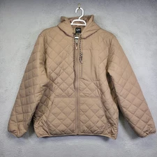 Mack Russo Bomber Jacket Mens 2XL Brown Quilted Puffer Insulated Lightweight NEW