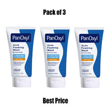 PanOxyl 10 Benzoyl Peroxide Acne Foaming Wash, 5.5 Ounce Pack of 3 