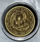 Civil War Naval Button Non-Excavated, Mercury Gilt London Back Mark