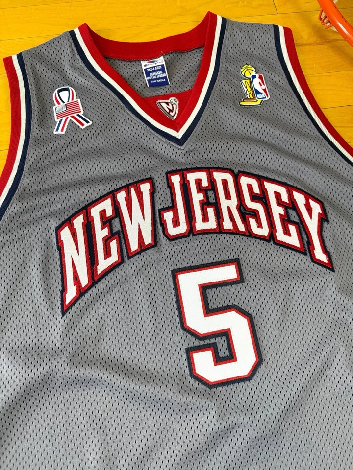 Jason Kidd New Jersey Nets Vintage Authentic 2002 NBA Finals Basketball Brooklyn - Image 4 of 4