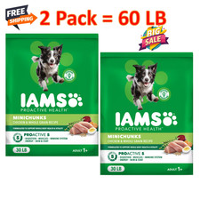60 LB IAMS™ Proactive Health Adult Dry Dog Food - High-Protein, Mini Chunks, Chi 1.17 per pound