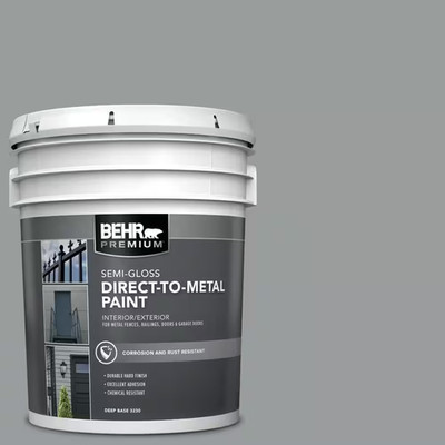5 Gal. #N500-4 Pencil Sketch Semi-Gloss Direct to Metal Interior/Exterior Paint