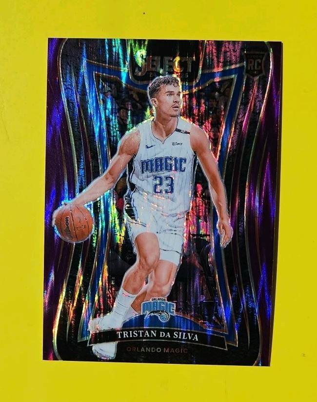 2024-2025 Panini Select Tristan da Silva #380 Purple Flash Prizm Mezzanine /249