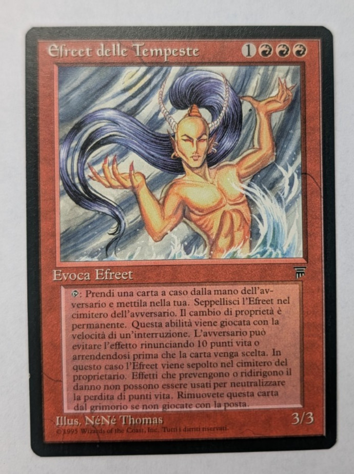 Magic Mtg Italian Legends Tempest Efreet   MINT condition