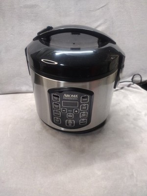Aroma 8 Cup Rice Cooker 2Qt Stainless Steel Multi Cooker ARC-954SBD