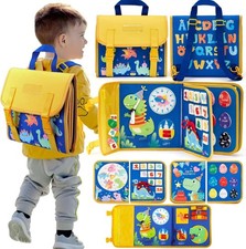 Toddler Busy Board Montessori Sensory Toy Activity Board Fine Motor Skils Travel