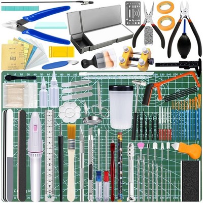 75Pcs Modeler Basic Tools Craft Set, Hobby Modeling Tools for Gundam Model Ca...