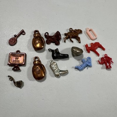 Large lot of Vintage (14) gumball Cracker Jack Charms Prizes Toys