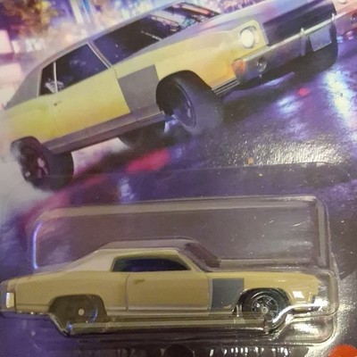 Mattel 1970 Monte Carlo Chevrolet Drift Series 1:64 Diecast Car Yellow Gray