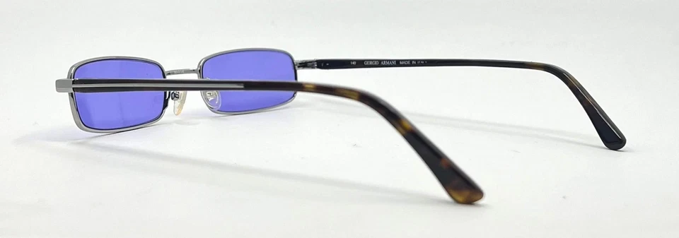 Giorgio Armani GA272-Y2K Vintage Sunglasses-New Solid Violet Blue Custom Lenses - Image 4 of 4