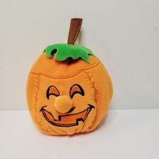 Vtg 90s Silly Slammers Pumpkin Talking Beanbag Plush Works