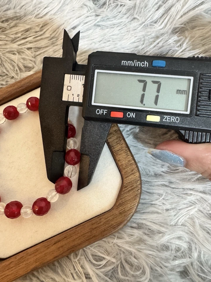 Natural Red Ruby Bracelet 6.5in - Image 3 of 4