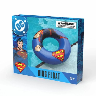 Superman 40'' Inflatable Pool Ring Float for Pool, Beach, Lake Water Play