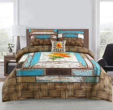 Rustic Floral 4Pcs Cotton Bedsheet Set – Premium 100% Cotton Bedding