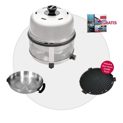 COBB 30 mbar Gasgrill Außensteckdose Camping 3tlg Wok