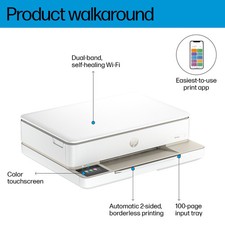 HP Envy 6155e All-in-One Inkjet Printer, Color Mobile Print, Copy, Scan, Mobile 8