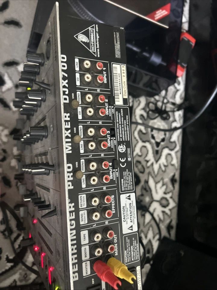 Behringer DJX700 5 Channel Professional DJ Mixer PARTS Or REPAIR Only - Image 2 of 3