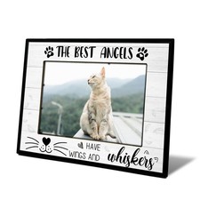 Pet Memorial Gifts, Loss of Cat Sympathy Gift Wooden Photo Frame, Cat Memoria...