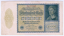 1922 Germany 10000 Mark 455846 Reichsbanknote Paper Money Banknotes