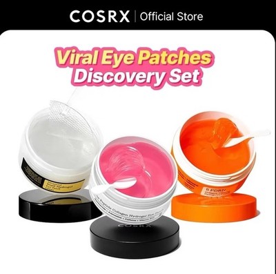 COSRX Hydrogel Eye Patch Bundle Snail Peptide PDRN 3 Pack NEW + Free Gift