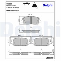 Delphi Bremsbelagsatz Scheibenbremse LP3552 FüR Hyundai Santa FE 4 TM TMA SUV 3