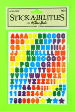 Stickabilities Colorful Letters  Numbers Sticker Pack
