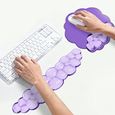 Keyboard Wrist Rest Set   Ergonomic Cloud Wrist Rest Keyboard and Mouse Pad, Non