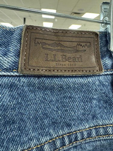 LL Bean Womens Floral Lined Blue Jeans Relaxed Fit 8 M/T Western Momcore Retro - Picture 4 of 5
