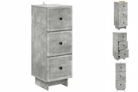 Kommode Schubladenschrank Sideboard Schmal Betongrau 33X34,5X90 Cm Holzwerkstoff