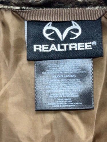RealTree Full Zip Coat Men's XL Camo Quilted Lined Pockets Hunting Outdoors Camp - Picture 2 of 12