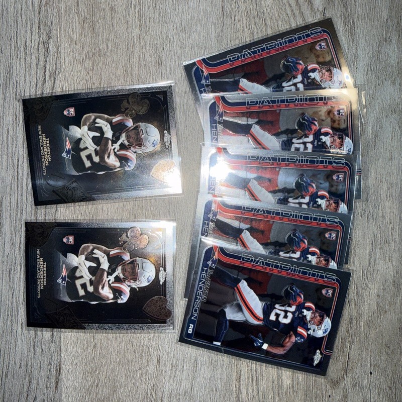 (7) 2025 Topps Chrome TreVeyon Henderson Rookie Lot RC Patriots